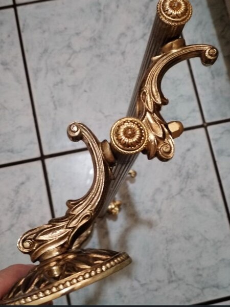 Suport francez vintage, stil baroc, aurit