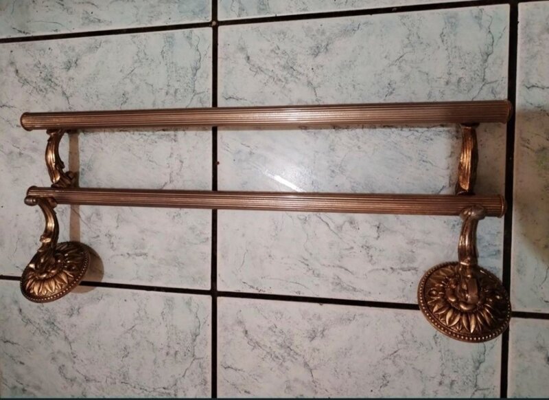 Suport francez vintage, stil baroc, aurit