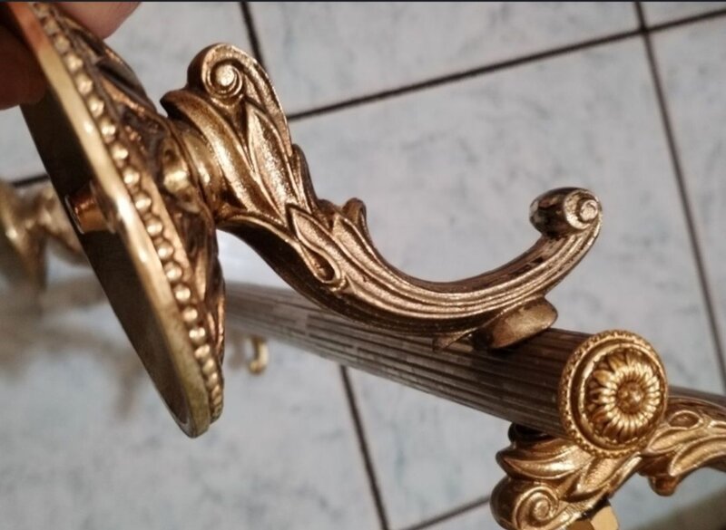 Suport francez vintage, stil baroc, aurit