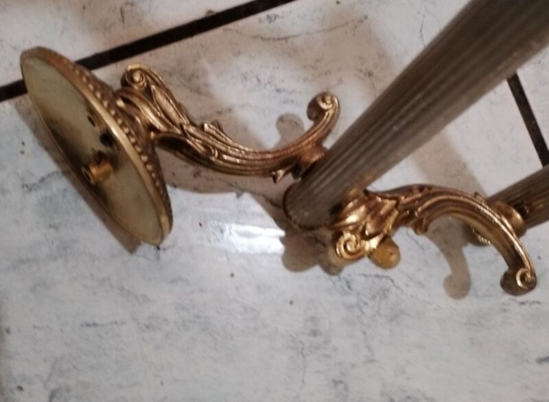 Suport francez vintage, stil baroc, aurit