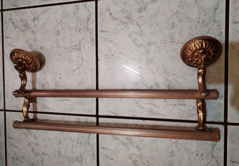 Suport francez vintage, stil baroc, aurit